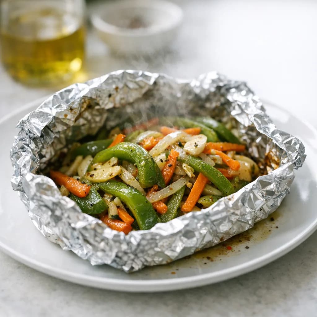 Halal Baked Fish and Veggie Packets recipe