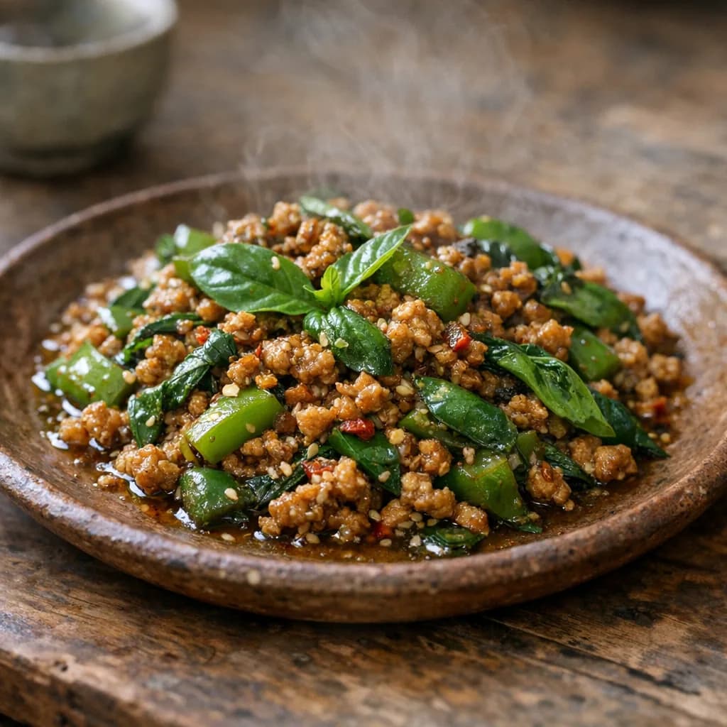 Halal Beef and Basil Stir-Fry recipe