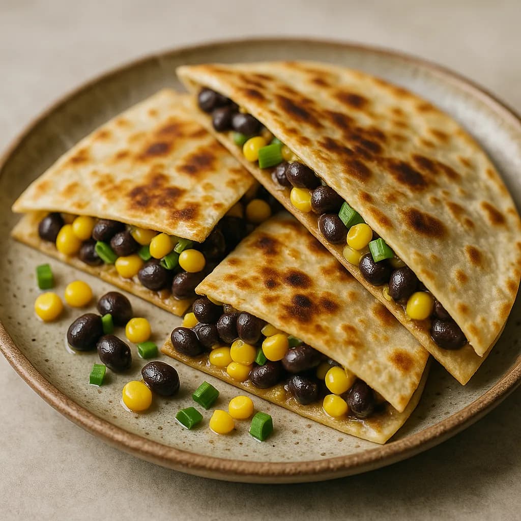 Halal Black Bean and Corn Quesadillas recipe