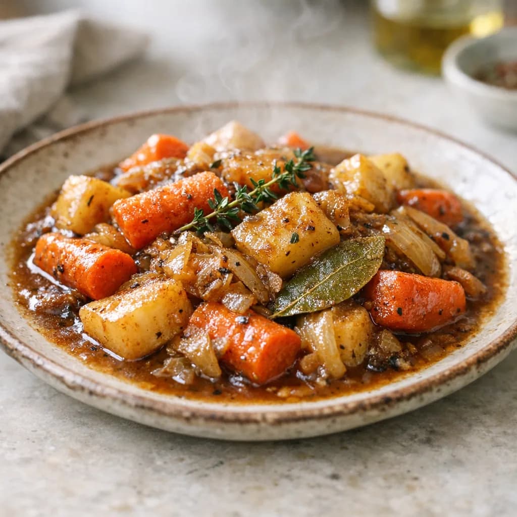 Halal Braised Beef with Root Vegetables recipe