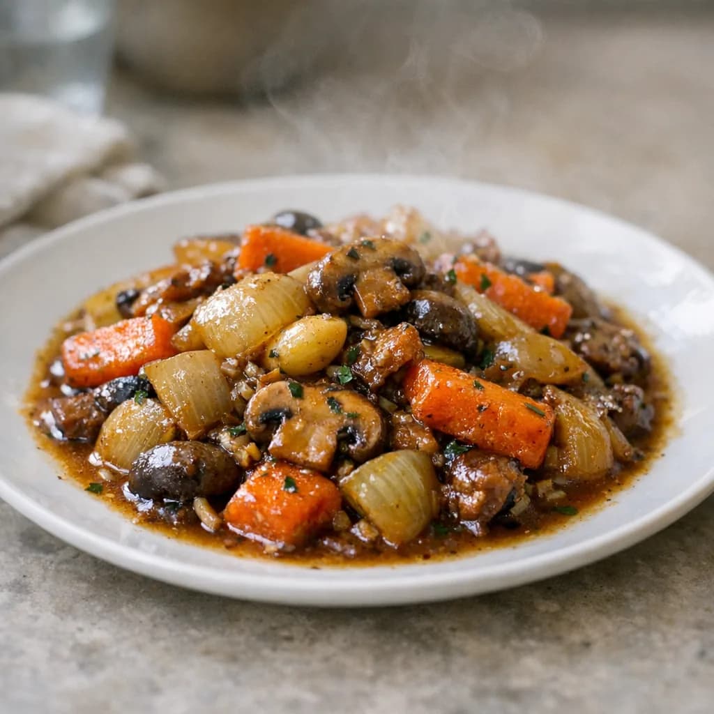 Halal Braised Beef with Vegetables recipe