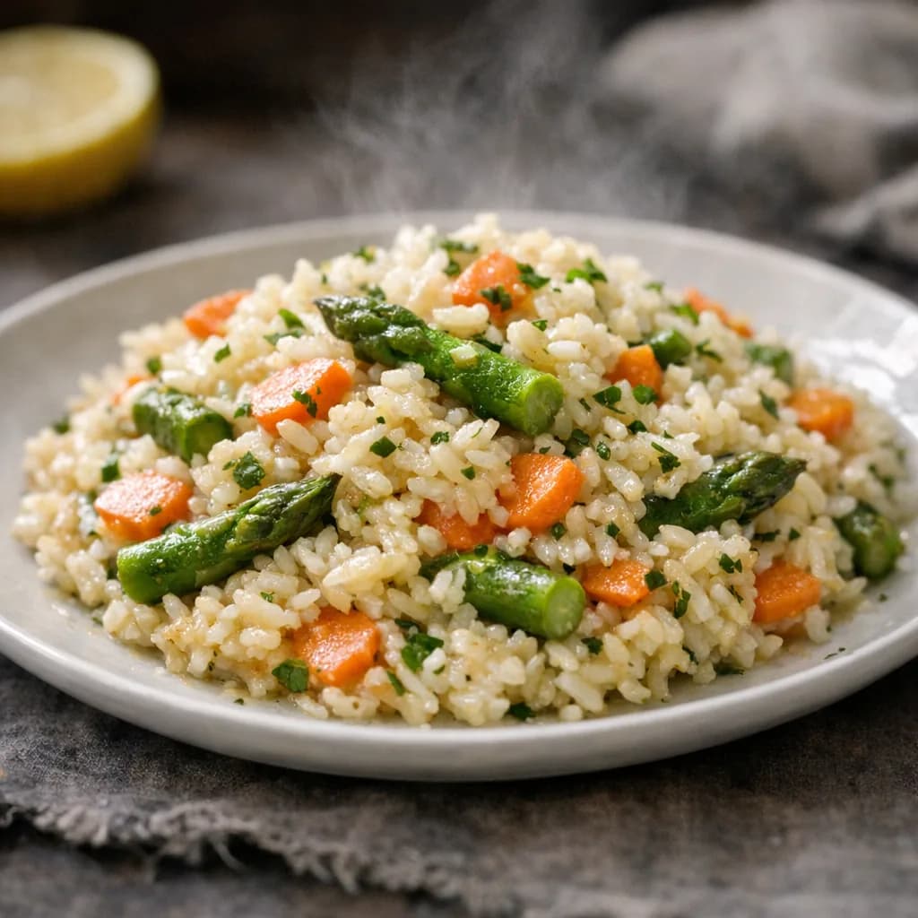 Halal Chicken and Asparagus Rice Skillet recipe
