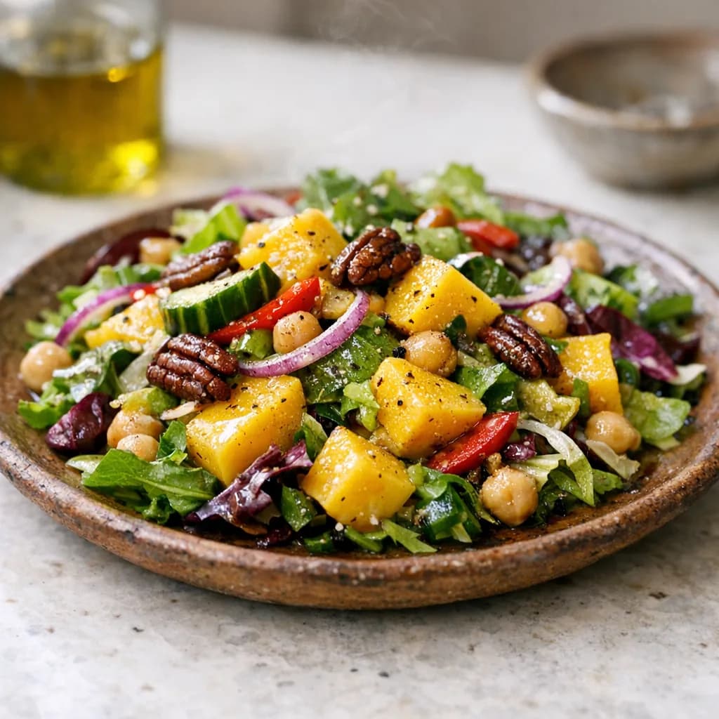 Halal Chicken and Mango Dinner Salad recipe