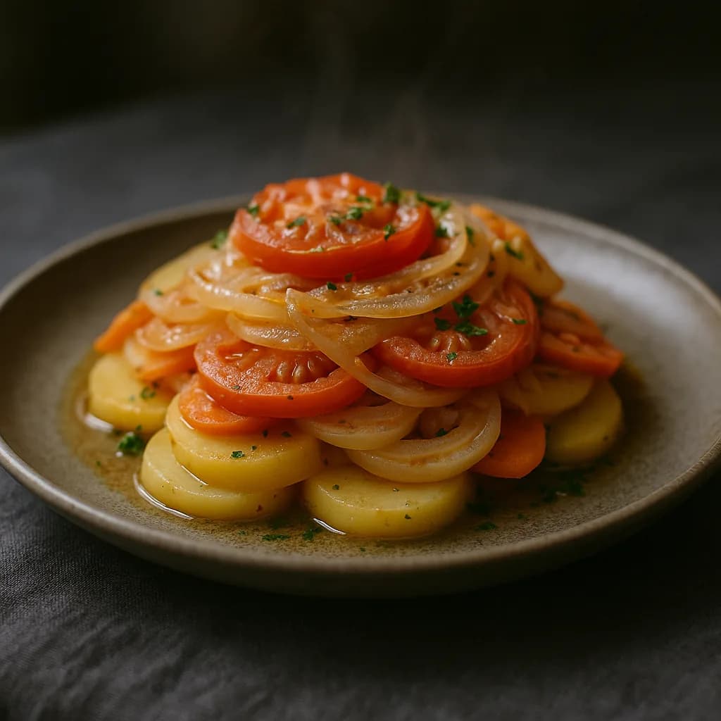 Halal Five Layered Dinner recipe