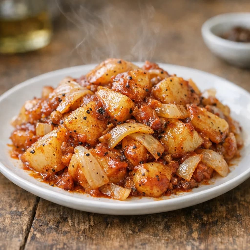 Halal Hamburger and Potato Bake recipe