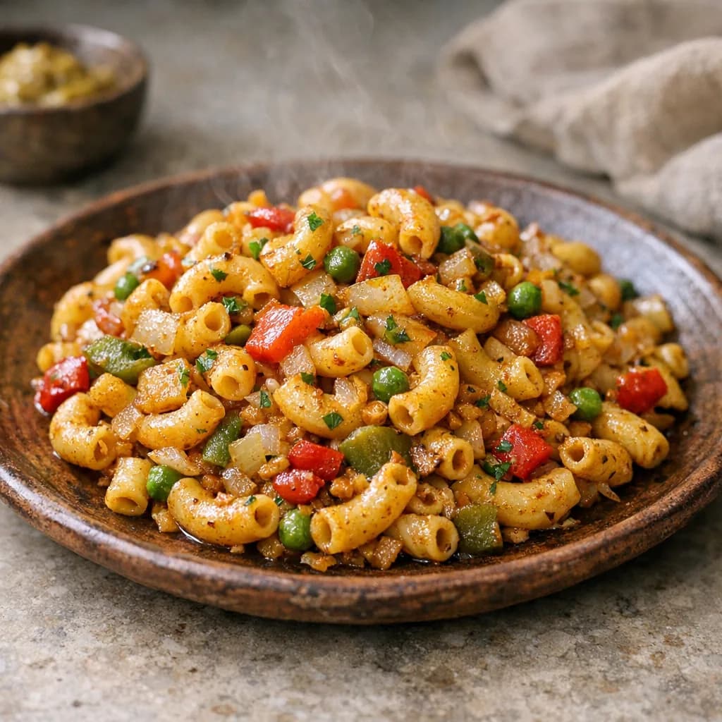 Halal Macaroni and Vegetable Dinner recipe