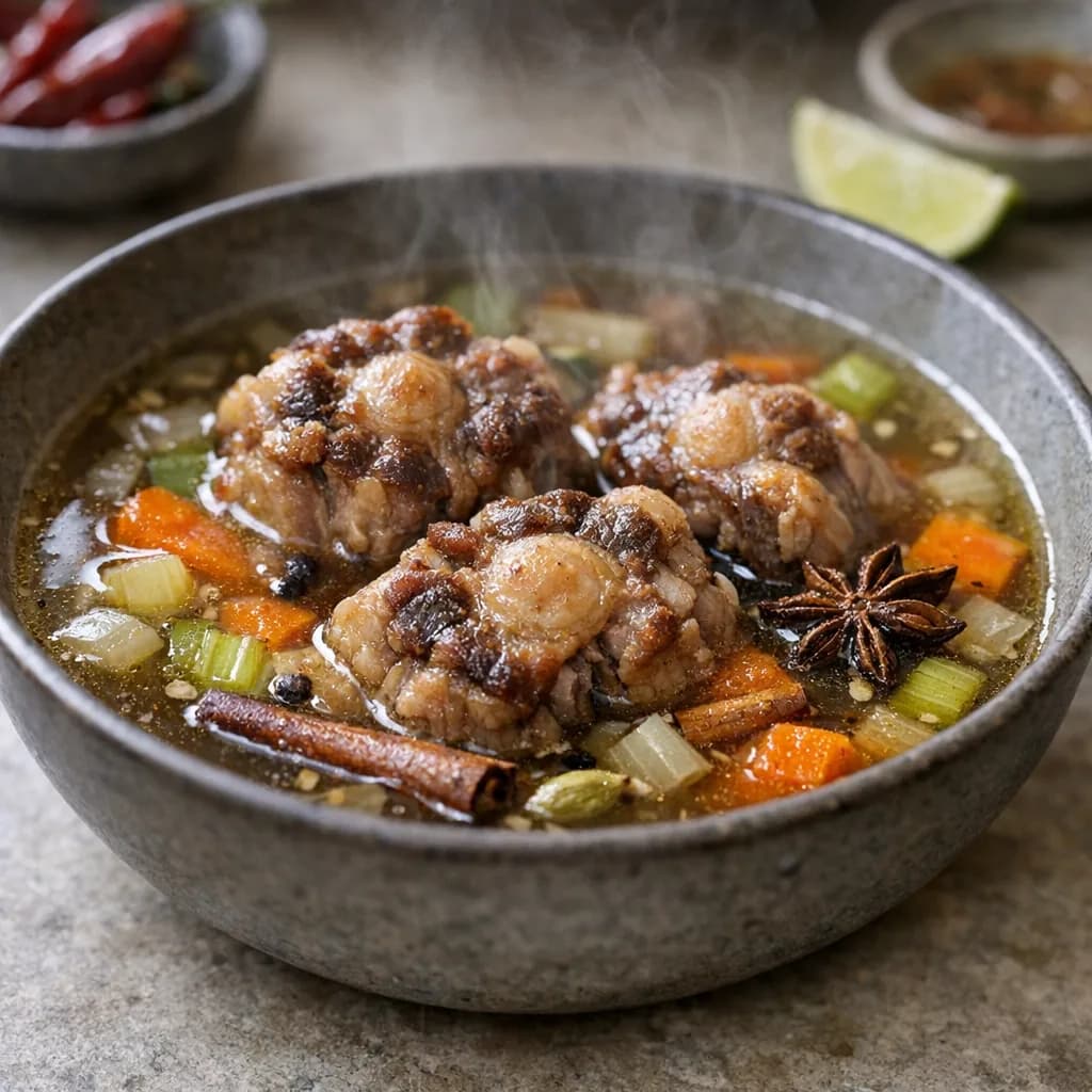 Halal Oxtail Consommé with Aromatic Spices recipe