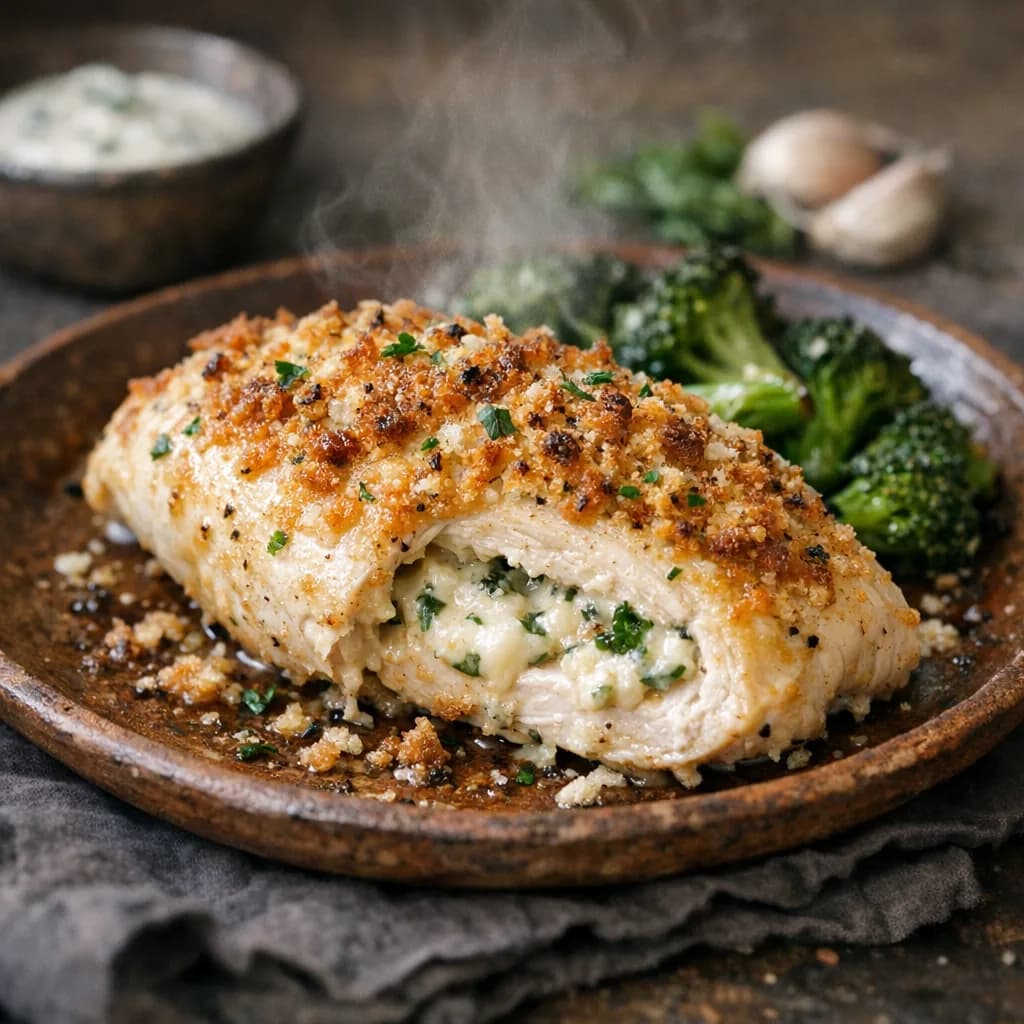 Halal Ranch-Stuffed Chicken Bake recipe