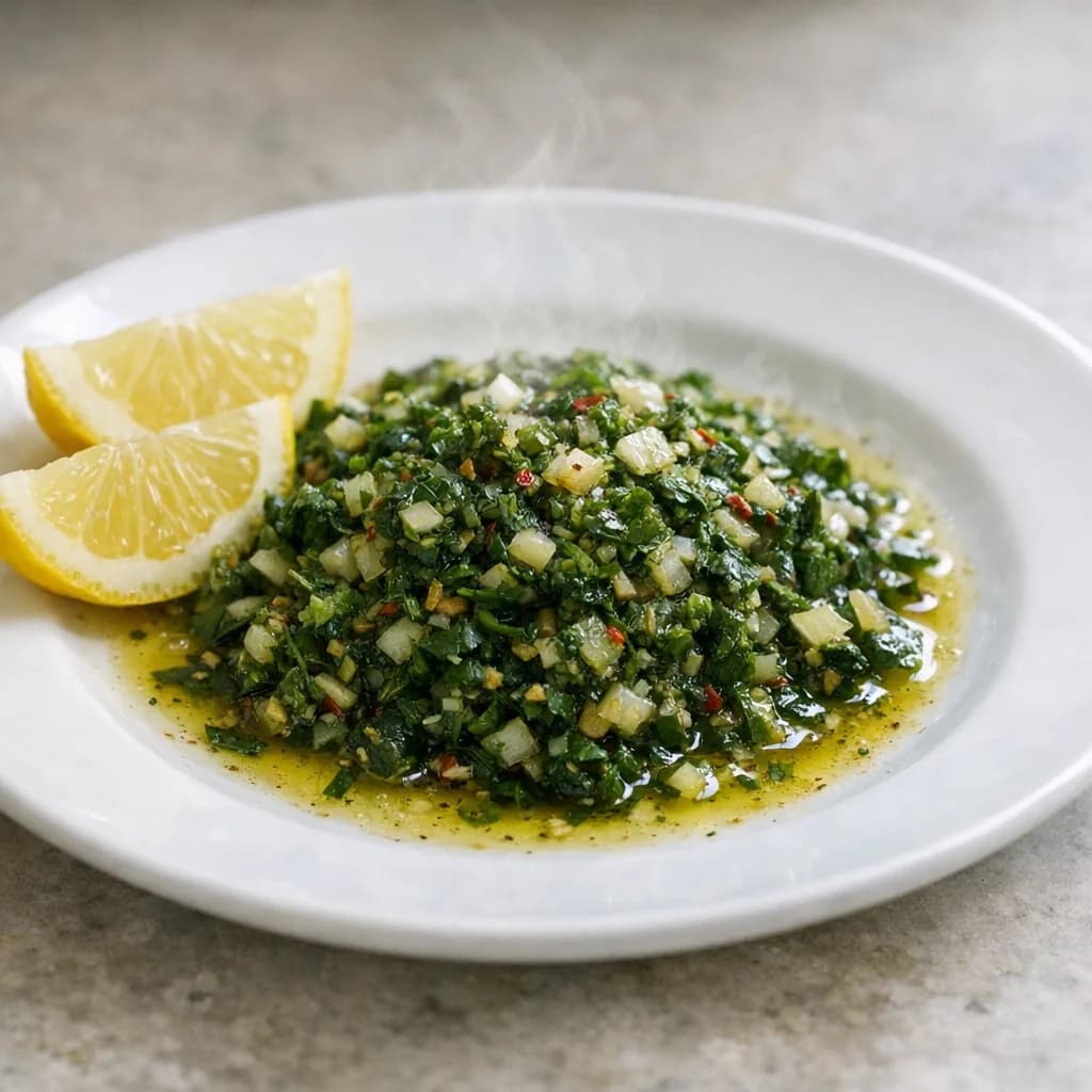 Halal Skirt Steak with Herb Chimichurri recipe