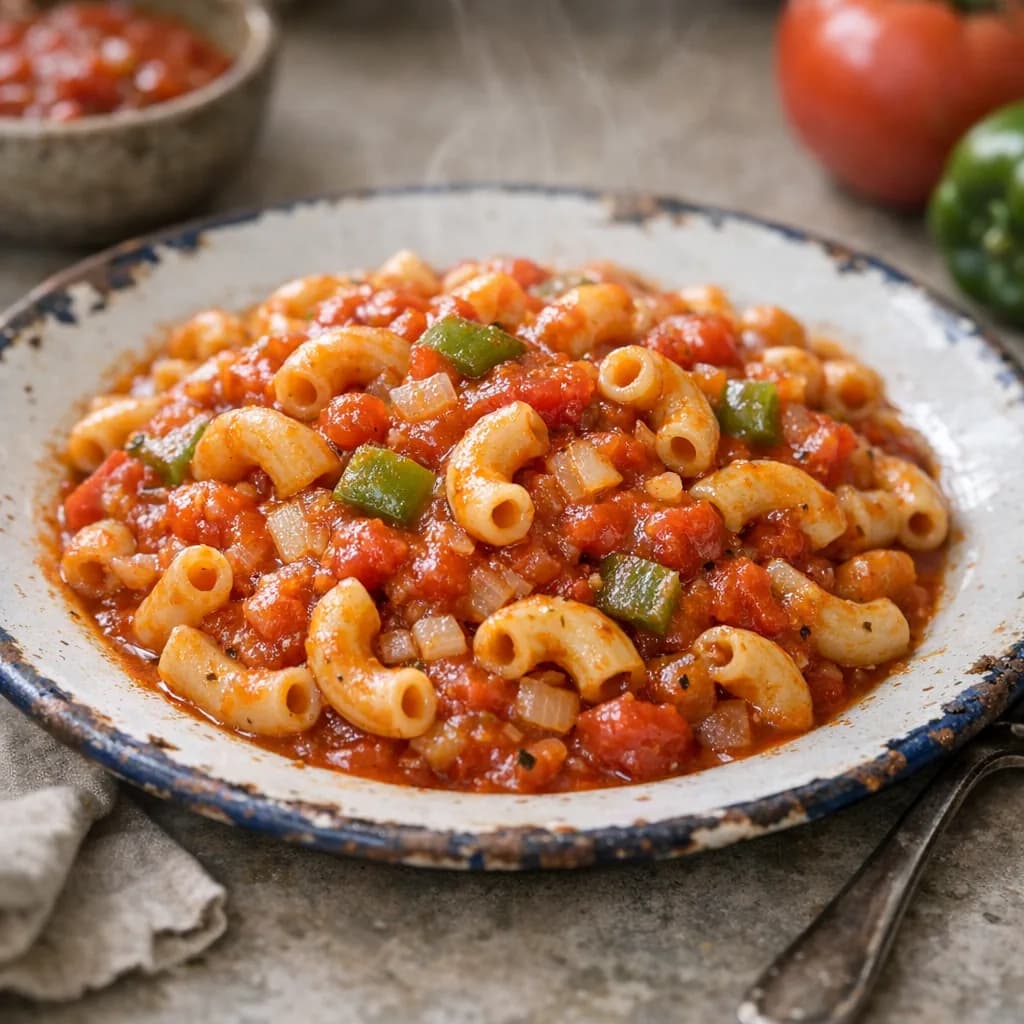 Halal Spaghetti Sauce with Macaroni recipe