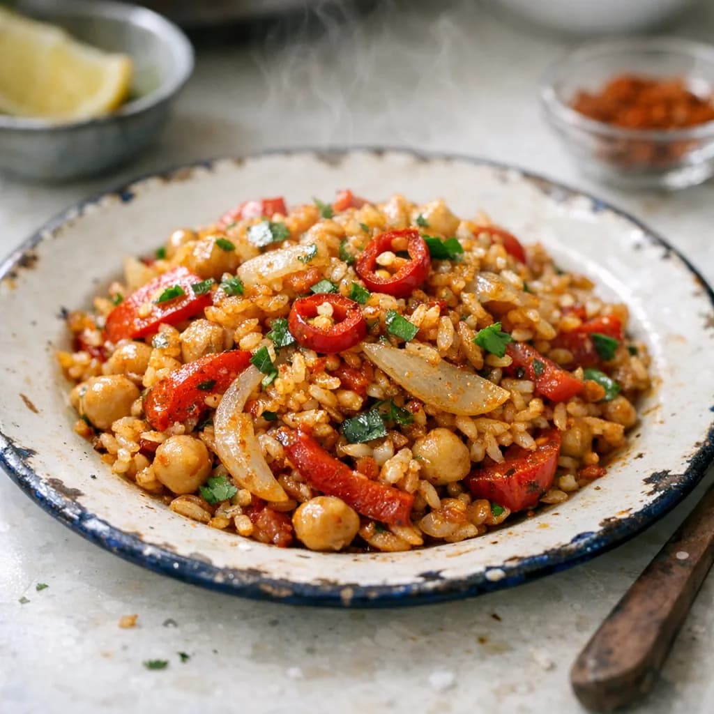 Halal Spiced Dinner Skillet recipe