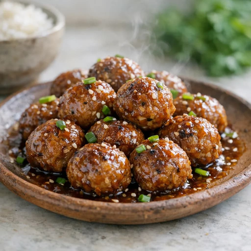 Halal Sweet and Savory Meatballs recipe