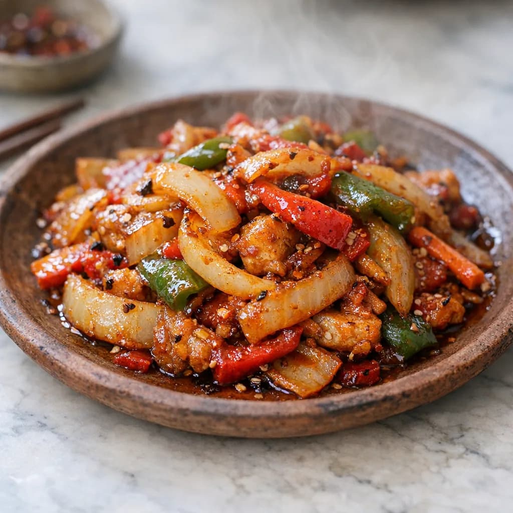 Halal Szechwan Chicken Stir-Fry recipe