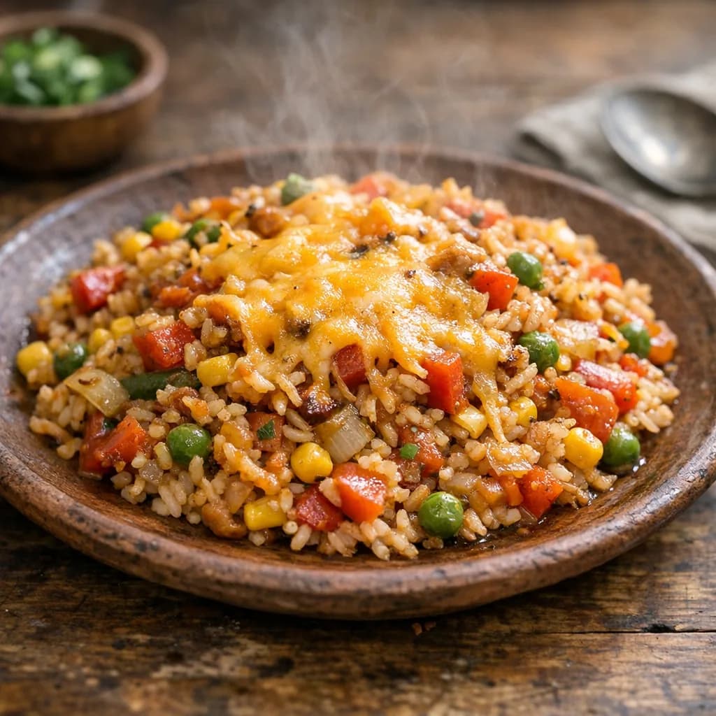 Cheddar Tomato Pasta Skillet recipe