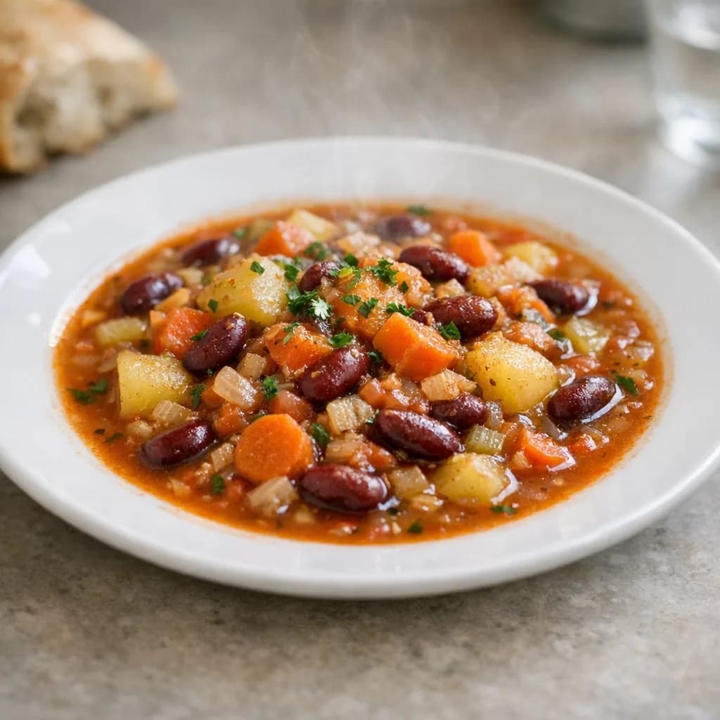 Hearty Halal Bean and Vegetable Soup recipe