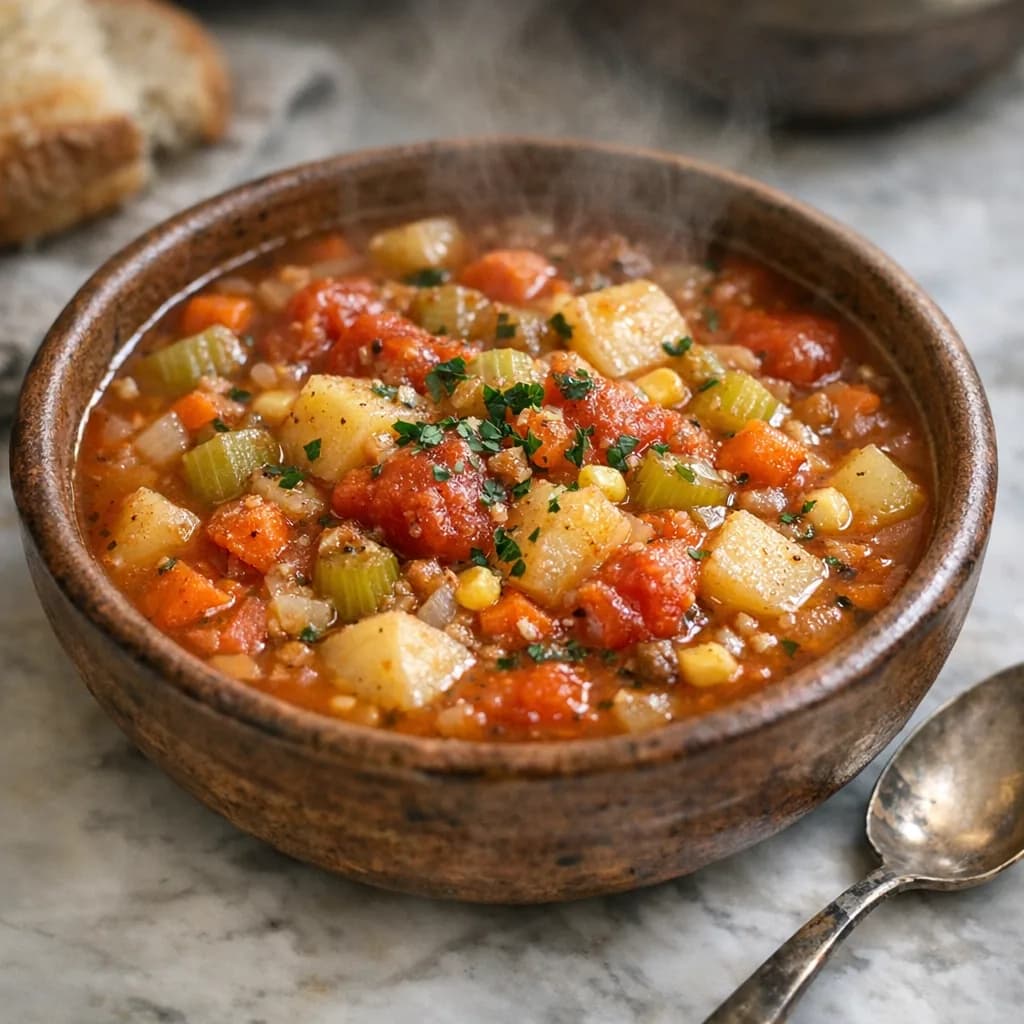 Hearty Hamburg and Vegetable Chowder recipe