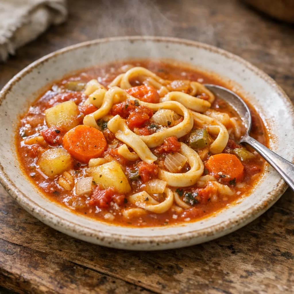 Hearty Kosher Vegetable Noodle Soup recipe