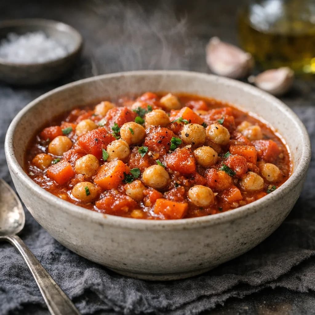 Hearty Tomato Chickpea Stew recipe