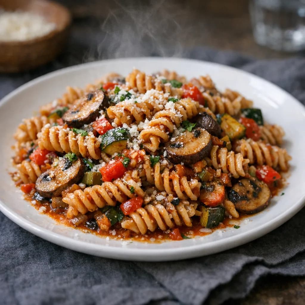 Hearty Vegetarian Rotini Dinner recipe