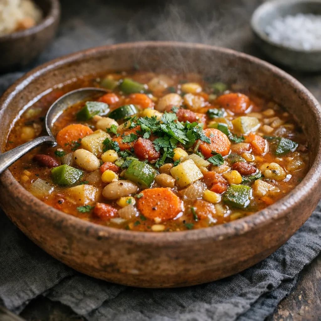 Hearty Vegetarian Skillet Soup recipe