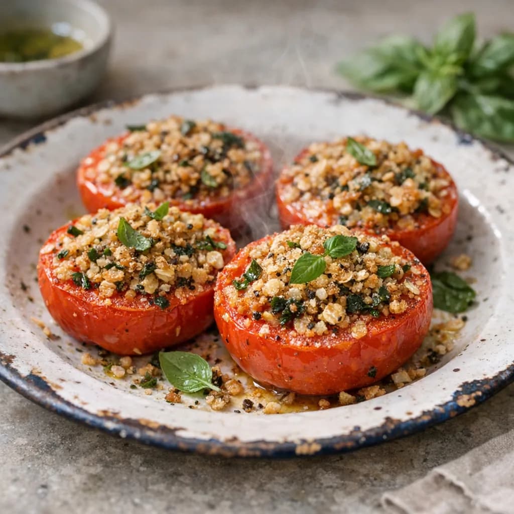 Herb-Crumb Baked Tomatoes recipe