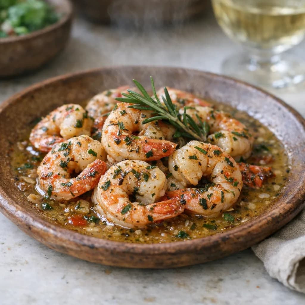 Herb-Infused Shrimp in White Wine Sauce recipe