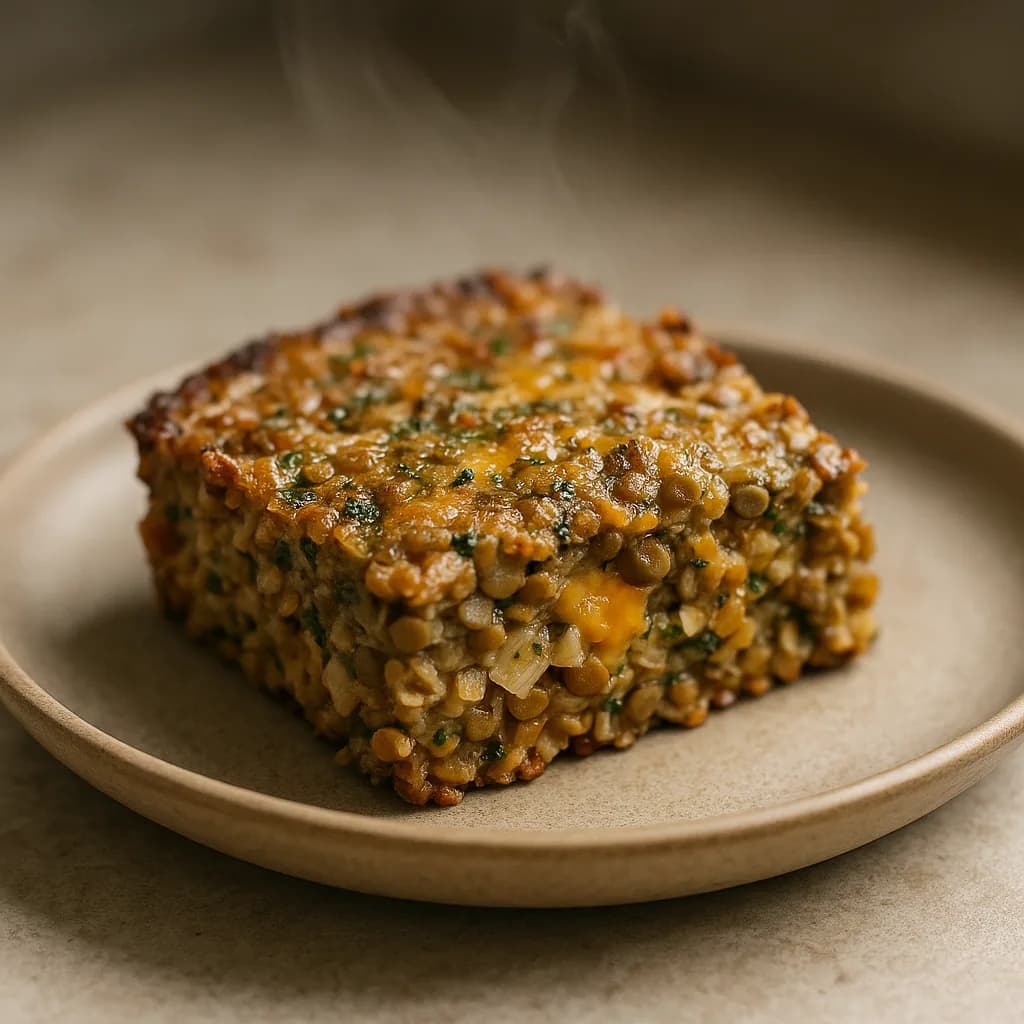Herbed Lentil and Oat Bake recipe