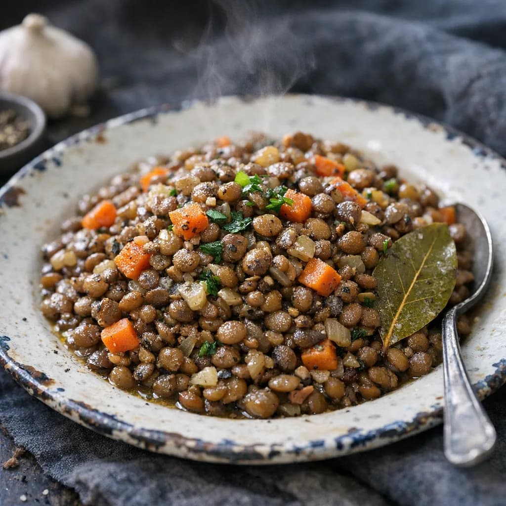 Herbed Lentils with Orange Carrot and Parsley recipe
