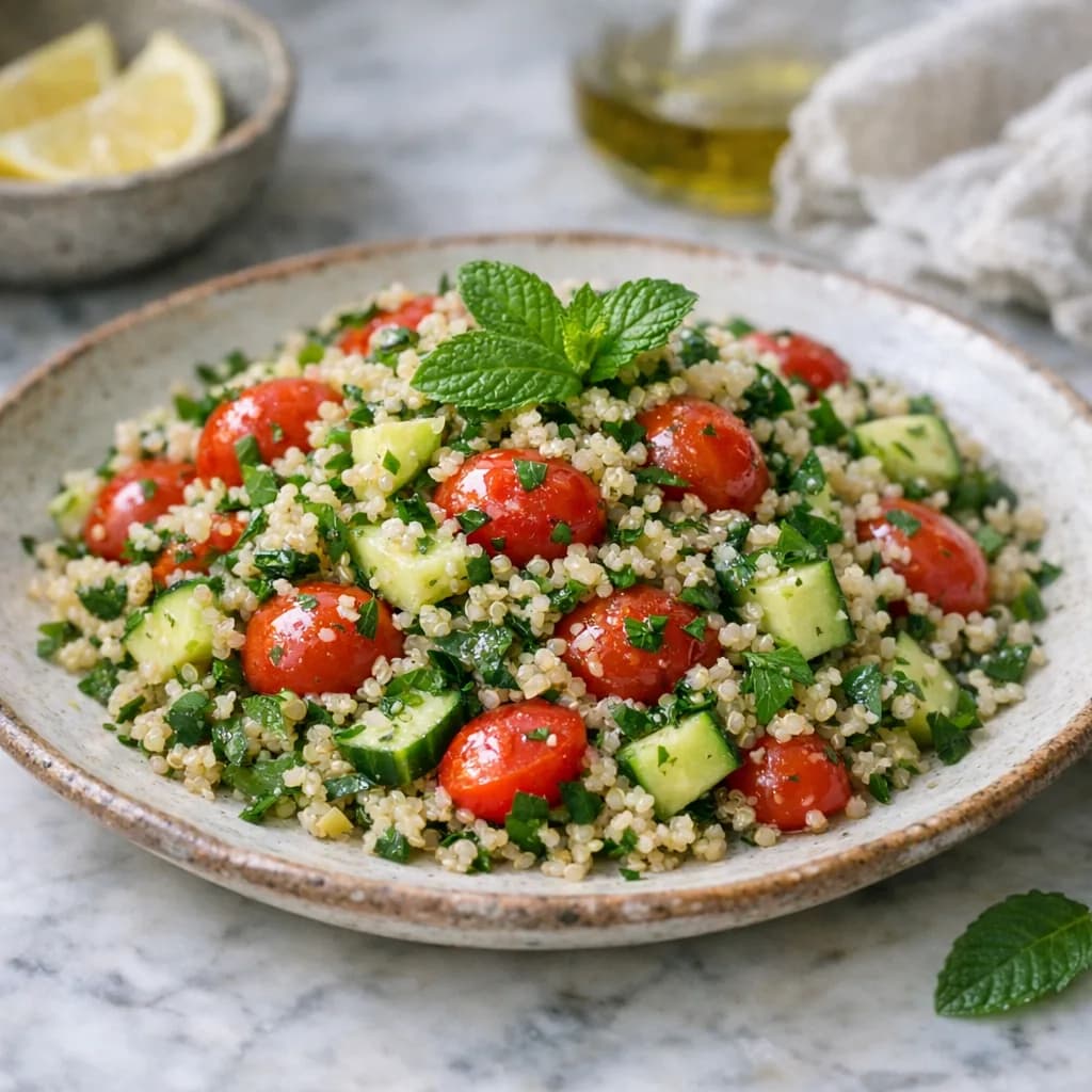 Herbed Quinoa Salad with Mint and Lemon recipe