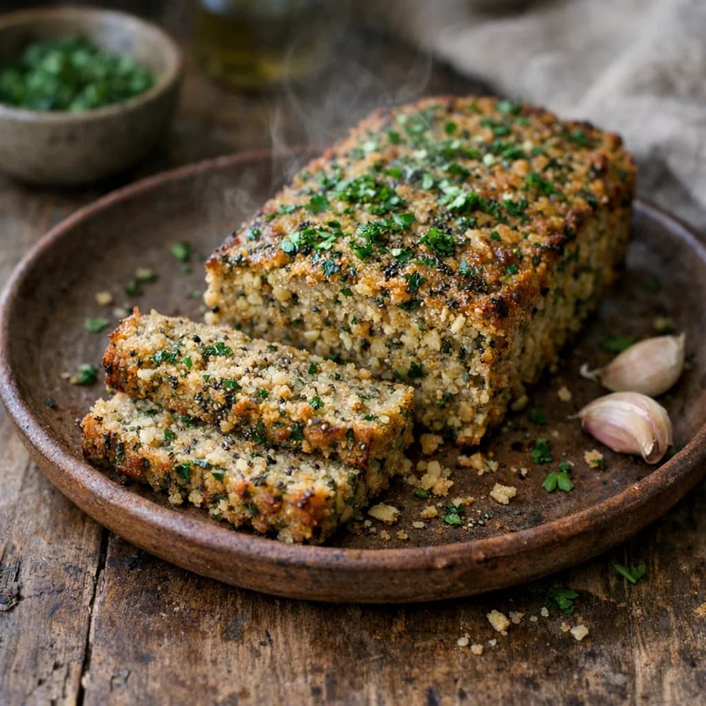Herbed Salmon Loaf with Garlic and Parsley recipe