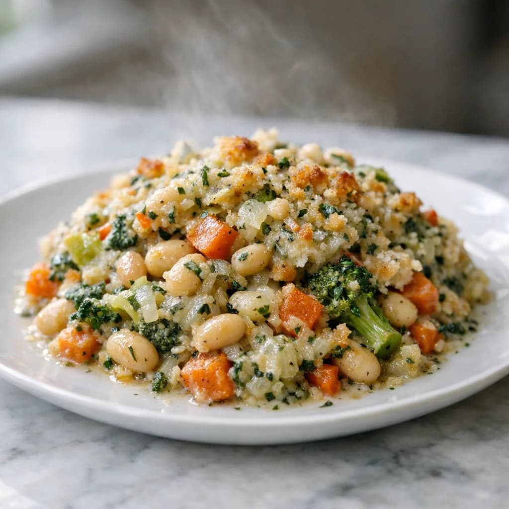 Herbed Vegetable and Soybean Casserole recipe