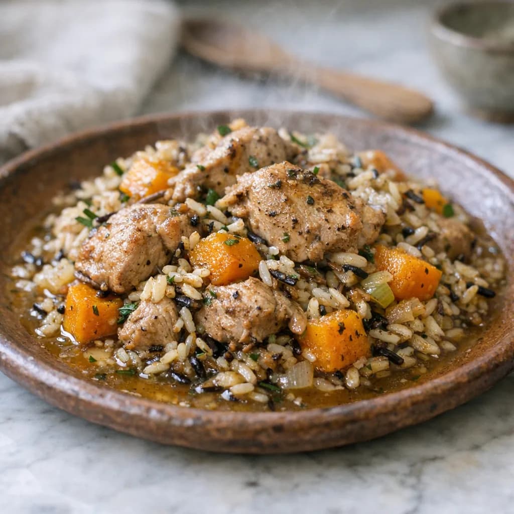 Herbed Wild Rice and Turkey Braise recipe