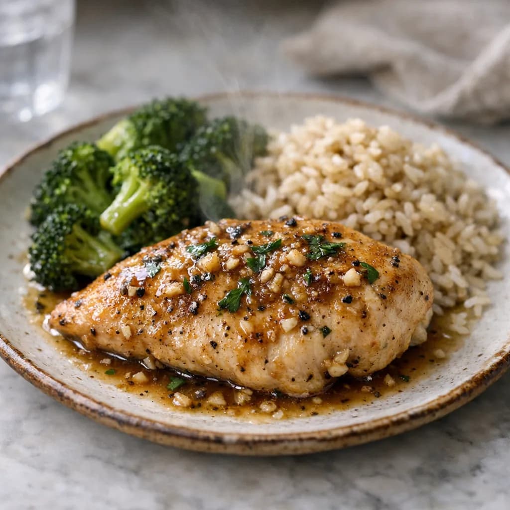 High-Protein Garlic Chicken Dinner recipe