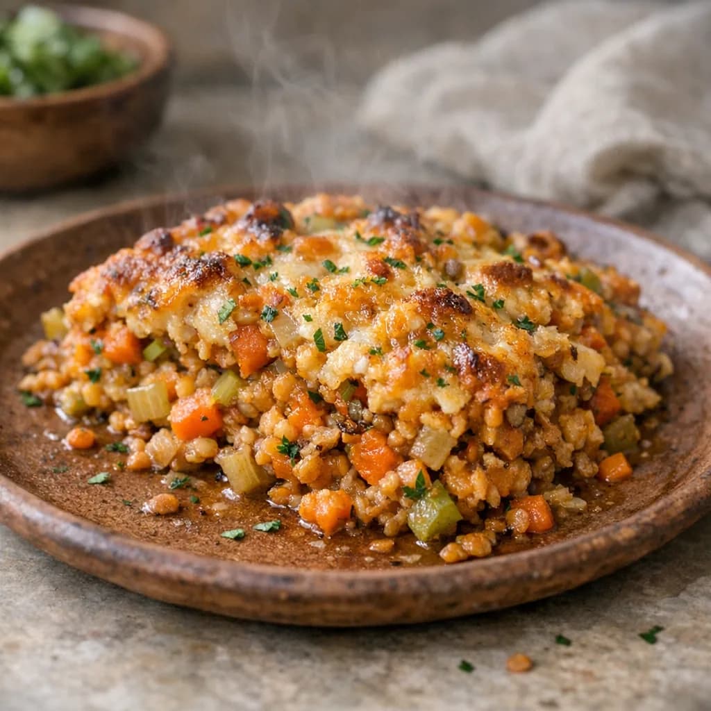 High-Protein Lentil and Vegetable Bake recipe