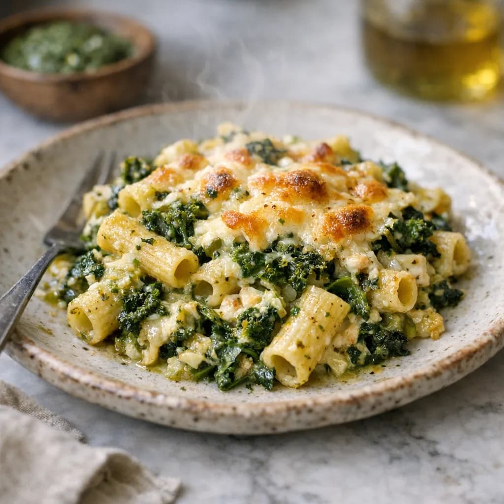 High-Protein Tuna and Kale Pasta Bake recipe
