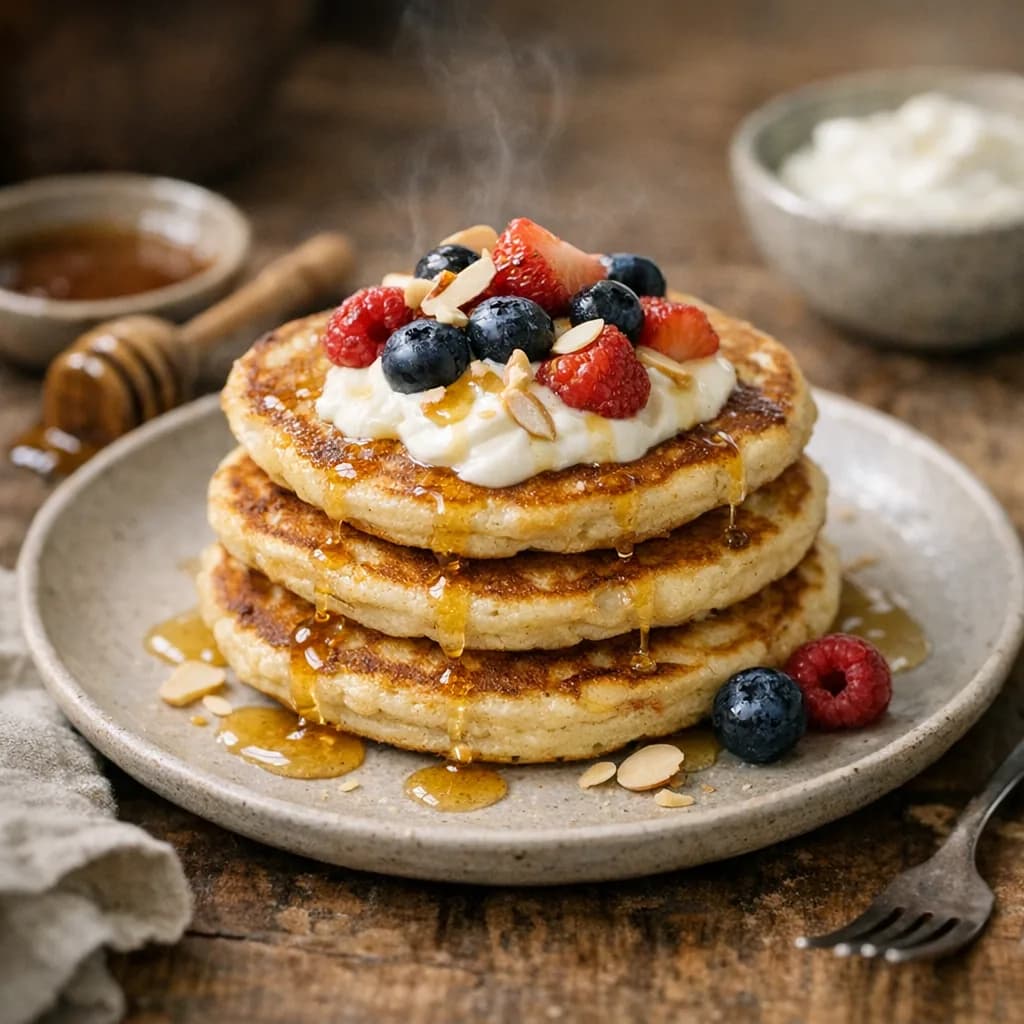 High-Protein Yoghurt Pancakes recipe