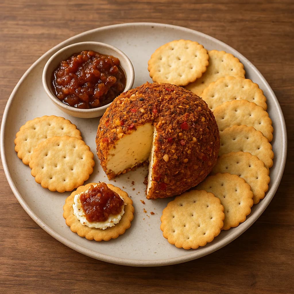 Indian Spiced Chutney Cheese Ball recipe