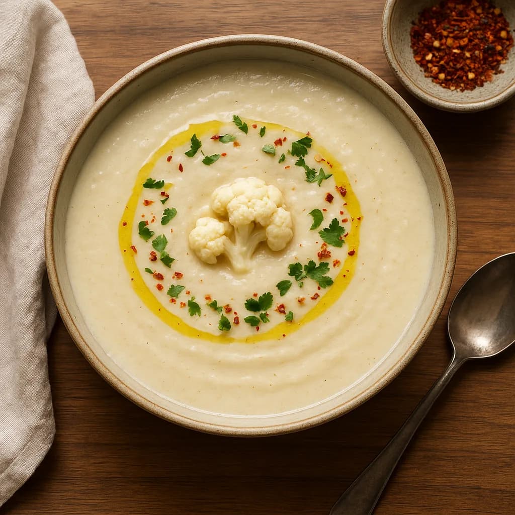 Indian Spiced Creamy Cauliflower Soup recipe