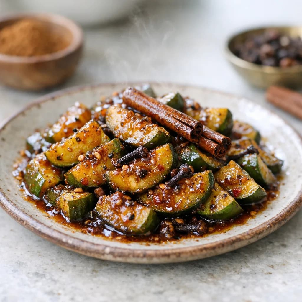 Jain-Friendly Sweet and Spiced Pickles recipe