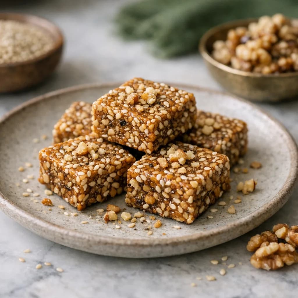 Jain Sesame and Walnut Squares recipe