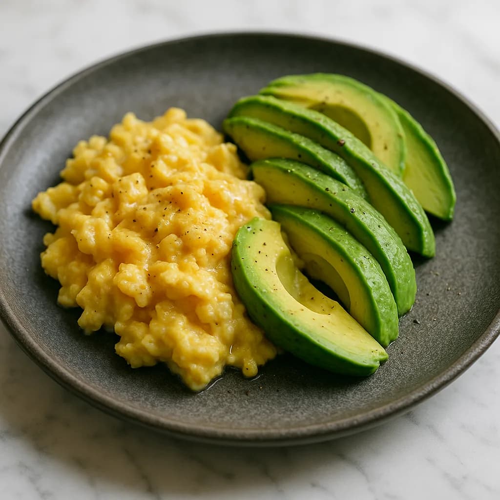 Avocado Butter Scramble Bowl recipe