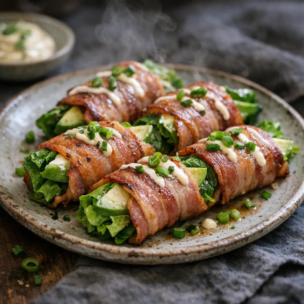 Keto Bacon and Avocado Dinner Rolls recipe