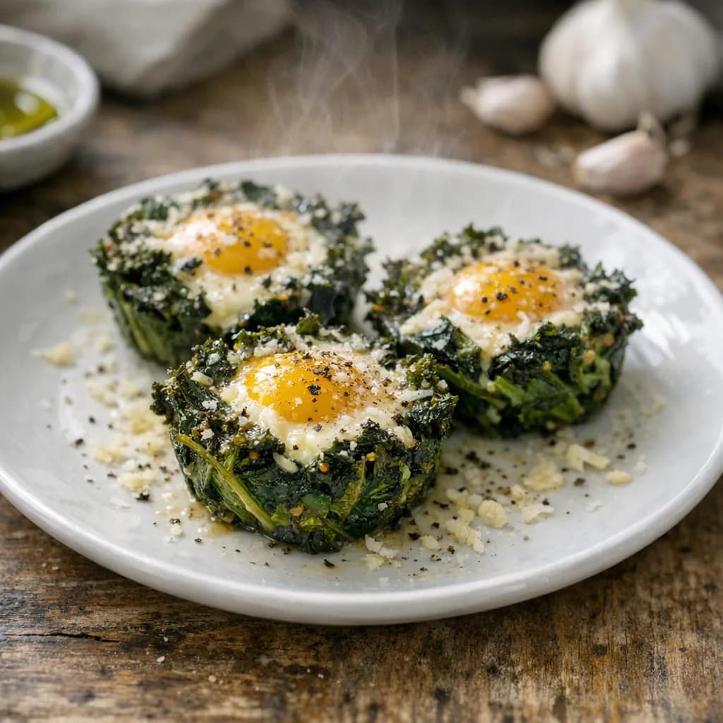 Baked Spinach and Parmesan Cups recipe