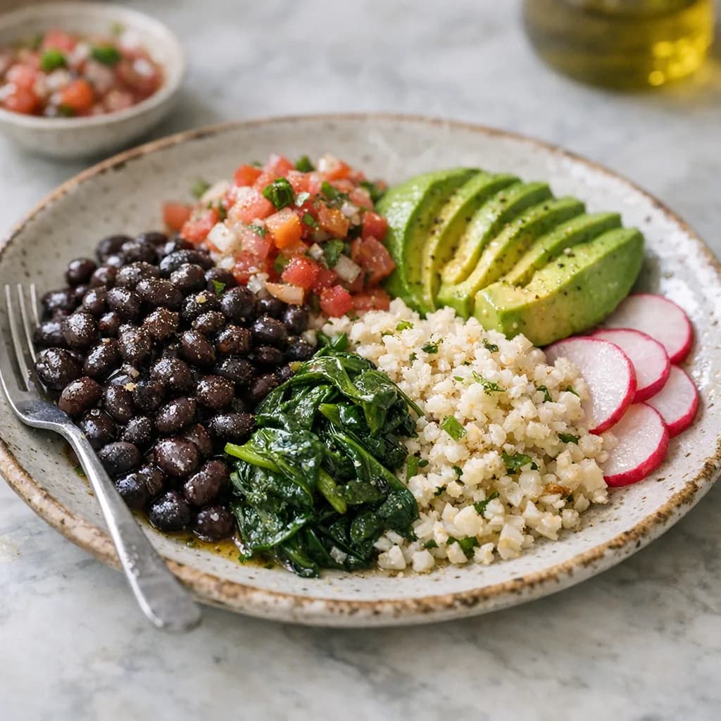 Keto Black Bean Dinner Bowl recipe