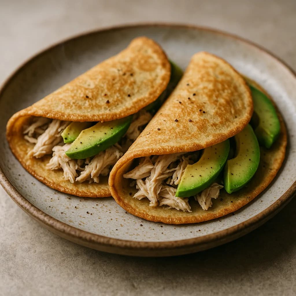 Keto Chicken and Avocado Crepes recipe
