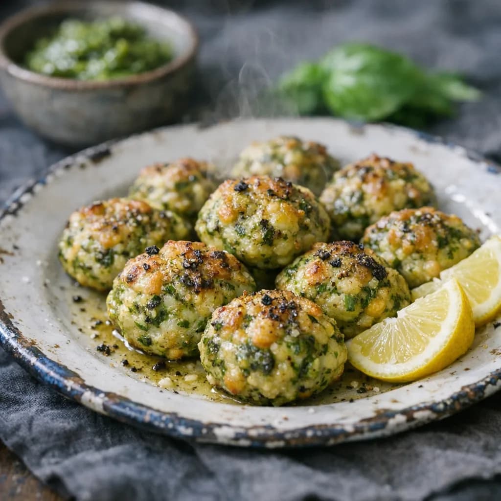 Keto Chickpea and Pesto Bites recipe