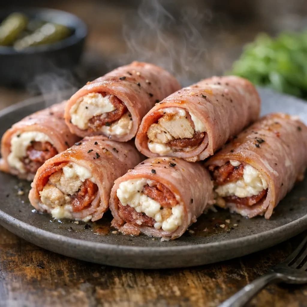 Keto Cream Cheese Meat Rolls recipe
