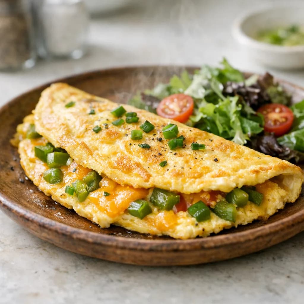 Keto Dinner Omelette with Bell Peppers recipe