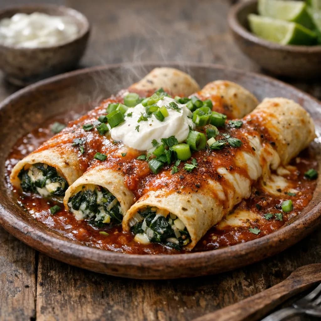 Keto Spinach and Cheese Enchiladas recipe