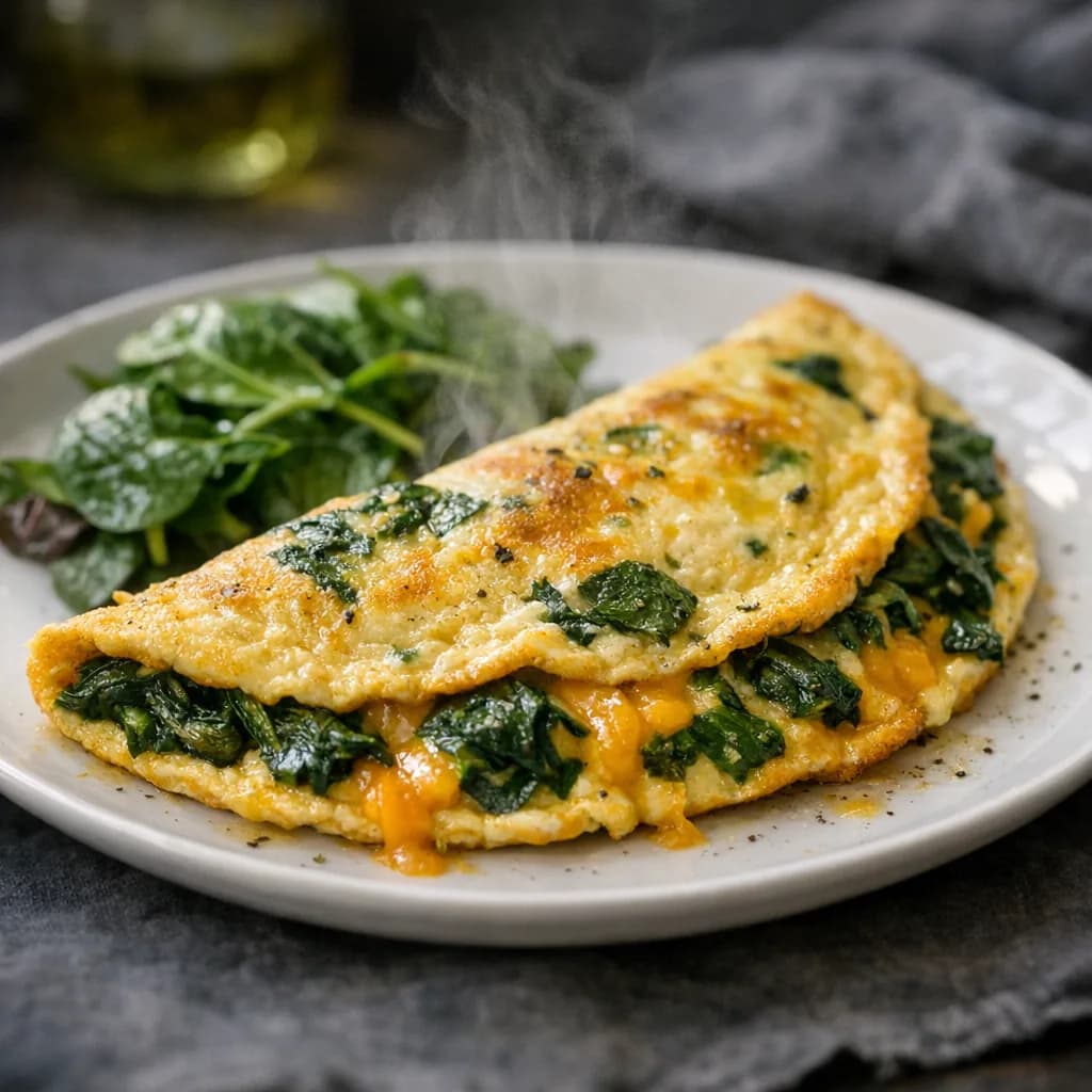 Keto Spinach and Cheese Omelette recipe